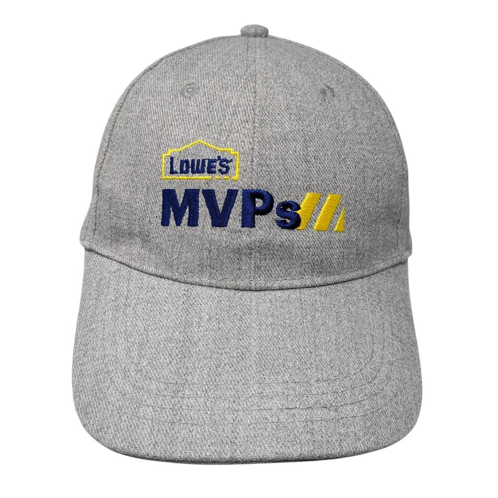 Lowe's MVPs Strapback Hat Gray One Size Adjustable Embroidered 6 Panel